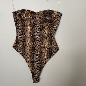 Snake print bodysuit